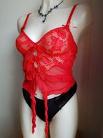 Nieuw Rode kanten corset top - maat M, Ophalen of Verzenden, Rood, Body of Korset