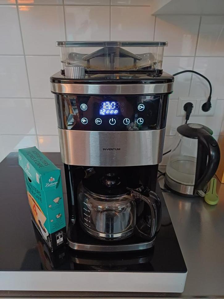 Inventum filterkoffiemachine met verse bonen maler, Witgoed en Apparatuur, Koffiezetapparaten, Zo goed als nieuw, Koffiemachine
