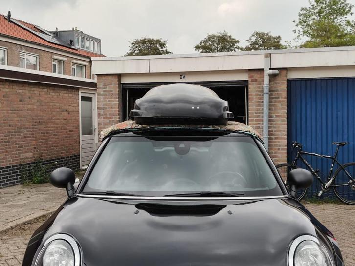 Dak koffer zwart incl. universele aluminium dakdragers, Auto diversen, Dakkoffers, Zo goed als nieuw, Ophalen