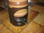 Retro fondueset. (bruin), Verzenden, Zo goed als nieuw, Brander, Fondueset