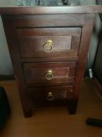 Eikenhouten kastje met 3 laden, Huis en Inrichting, Kasten | Dressoirs, Ophalen, Minder dan 50 cm, Gebruikt, Ikea