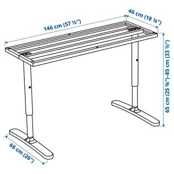 Ikea Bekant Bureau Onderstel voor 160cm blad - afbeelding 5