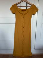 Gele rib jurk met knopen - Maat M, Kleding | Dames, Jurken, Maat 38/40 (M), Geel, Ophalen of Verzenden, Zo goed als nieuw