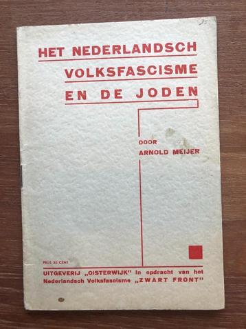 Circa 1938? Zwart Front, Arnold Meijer: Het Nederlandsche beschikbaar voor biedingen