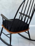 Jaren 60 schommelstoel vintage spijlenstoel rocking chair, Huis en Inrichting, Fauteuils, Ophalen, Hout, Gebruikt, Vintage