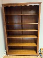 Eikenhouten boekenkast, planken naar wens te verdelen., Huis en Inrichting, Kasten | Boekenkasten, Ophalen, Met plank(en), 100 tot 150 cm