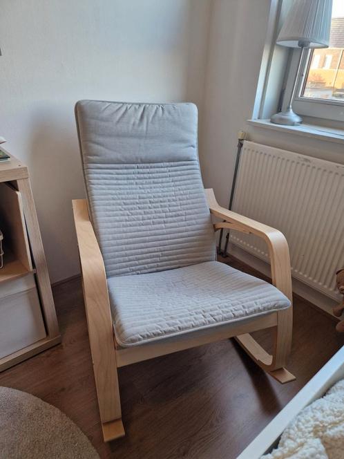 Ikea Poäng schommelstoel, Huis en Inrichting, Stoelen, Zo goed als nieuw, Eén, Wit, Ophalen