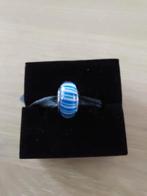 Pandora murano bedel 790683 blauw streepje retired, Sieraden, Tassen en Uiterlijk, Bedels, Overige materialen, Pandora, 1 bedel