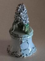 Antiek aardewerk deksel pot met hyacint, Ophalen of Verzenden