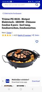 tristar  koreaanse hotpot gril, Witgoed en Apparatuur, Gourmetstellen, Ophalen, Nieuw, 4 t/m 7 personen