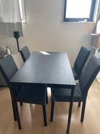 Dining table with 4 chairs, Huis en Inrichting, Tafels | Eettafels, Ophalen, Gebruikt, 100 tot 150 cm, Metaal