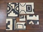 Set/6 kunstwerken van Afrikaanse Kuba stof, Ophalen of Verzenden