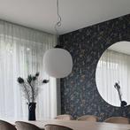 Ribbel Hanglamp Melkglas, Huis en Inrichting, Lampen | Hanglampen, Ophalen, Zo goed als nieuw, Glas, Modern