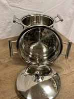 RVS Pannenset - Kookpan, Stoominzet en Deksel, Kookpan of Snelkookpan, Inductieplaat, Ophalen of Verzenden, Zo goed als nieuw