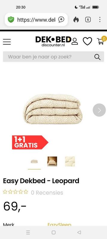 Nieuw panterprint 240 x 200 easy dekbed beschikbaar voor biedingen