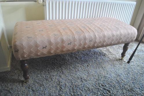 Klein bijzetbankje op wielen, klassiek, brocante, Antiek en Kunst, Curiosa en Brocante, Ophalen