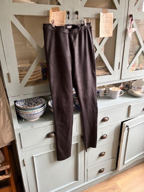 Filippa K zwarte leggings met leerstructuur maat M, zgan, Maat 38/40 (M), Verzenden, Zwart, Lang