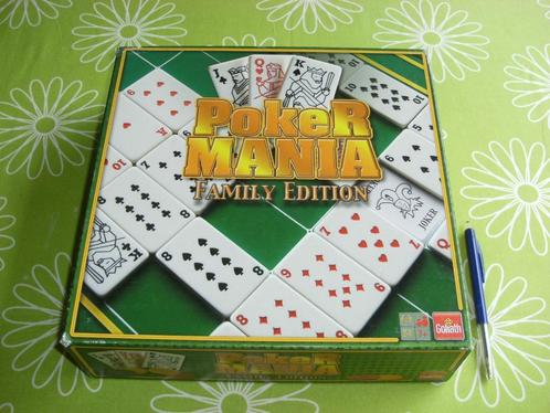 Poker Mania - Family Edition, Hobby en Vrije tijd, Gezelschapsspellen | Bordspellen, Gebruikt, Een of twee spelers, Drie of vier spelers