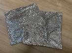 Kussenhoes Zilver Pailletten 40x40 2 Stuks, Ophalen of Verzenden, Zo goed als nieuw, Overige kleuren, Vierkant