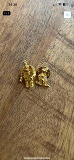 Gouden Robot & Kat Broches, Minder dan 4 cm, Ophalen of Verzenden, Zo goed als nieuw, Goud