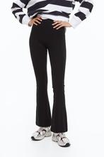 H&M zwarte tricot flared legging jazzbroek bell bottom M, Kleding | Dames, Broeken en Pantalons, Maat 38/40 (M), H&M, Zwart, Nieuw