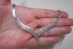 Zilveren vintage collier met meander nr.548, Sieraden, Tassen en Uiterlijk, Verzenden, Zo goed als nieuw, Zilver, Zilver