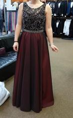 Bordeau rode galajurk, Kleding | Dames, Gelegenheidskleding, Maat 38/40 (M), Galajurk, Ophalen of Verzenden, Zo goed als nieuw