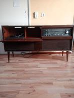 Audio meubel, Vintage meubel, audio meubel. Decoratie meubel, Ophalen, Vintage audiomeubel, Met klep(pen), 150 tot 200 cm