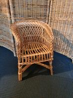 Oud rotan kinderstoeltje, Huis en Inrichting, Stoelen, Ophalen, Gebruikt, Bruin, Vintage