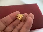 Vintage gouden bewerkte ring Goudsteen edelsteen, 18 k goud, Verzenden, 19 tot 20, Zo goed als nieuw, Dame of Heer