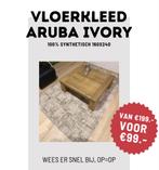 Vloerkleed Aruba ivory uit showroom 160x240, Ophalen, 150 tot 200 cm, Crème, Rechthoekig