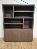 Vakkenkast Brussel walnoot 160 cm lang, Huis en Inrichting, Ophalen, ., 150 tot 200 cm, .