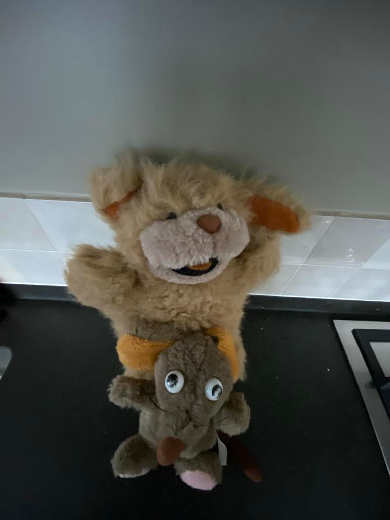 Sesamstraat Tommy & Iniemienie nep knuffels, Ophalen of Verzenden, Gebruikt, Overige typen