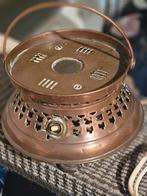 Antiek koperen theelichtje met originele bedrading, Ophalen of Verzenden, Koper