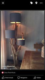 Staande lampen Geweien |  Drijfhout, Huis en Inrichting, Lampen | Vloerlampen, Modern, landelijk, Nieuw, Ophalen of Verzenden