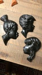 Mooie Vintage kersmiek wand hoofdjes jema holland gemerkt, Verzamelen, Beelden en Beeldjes, Ophalen of Verzenden, Gebruikt, Mens