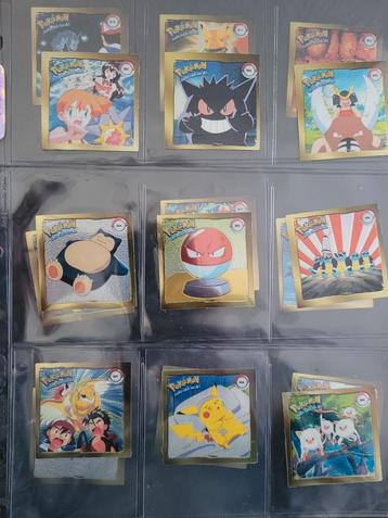 Pokemon Artbox 18 Vintage Gouden Stickers Compleet 