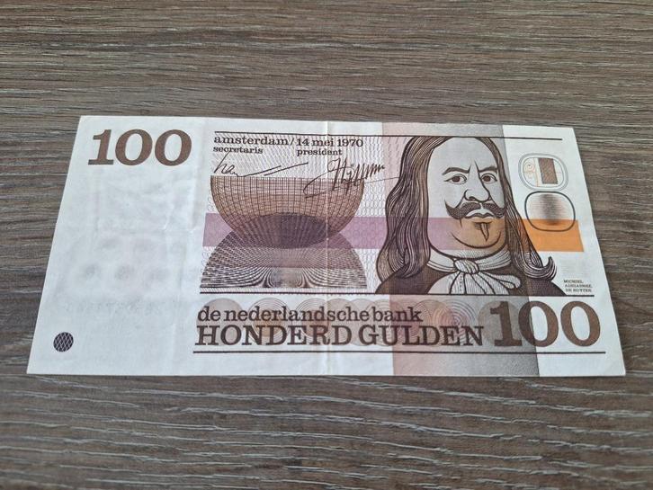 Mooi biljet 100 gulden Michiel de Ruyter, 1970, Postzegels en Munten, Bankbiljetten | Nederland, 100 gulden, Ophalen of Verzenden