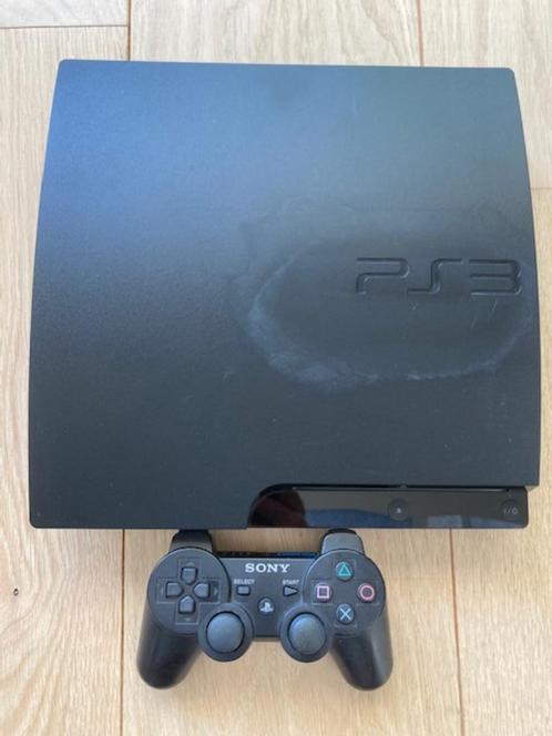 PS3 met 5 spellen en een controller, Spelcomputers en Games, Spelcomputers | Sony PlayStation 3, Gebruikt, Slim, 320 GB, Met 1 controller