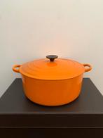 Vintage LE CREUSET Grote Braadpan (Maat G / Made in France), Gietijzer, Ophalen of Verzenden, Zo goed als nieuw, Keramische plaat