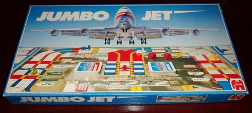 Jumbo Jet spel (Jumbo) lichtblauwe doos nostalgie, Hobby en Vrije tijd, Gezelschapsspellen | Bordspellen, Gebruikt, Een of twee spelers