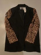 Zwarte blazer met pailletten mouwen, Kleding | Dames, Jasjes, Kostuums en Pakken, Maat 38/40 (M), Zwart, Nieuw, Ophalen of Verzenden