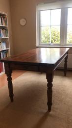 Grenen leestafel met 3 lades, Huis en Inrichting, Ophalen, Gebruikt, 50 tot 100 cm, 150 tot 200 cm