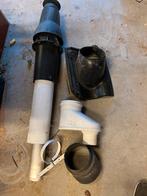 Dubbelwandige rookgasafvoer combiketel + OVH doorvoer, Doe-het-zelf en Verbouw, Buizen en Afvoer, Ophalen, Afvoer, Gebruikt, Pvc