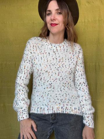 Trui met bolletjes - Clockhouse - beige - gekleurd-M/38 beschikbaar voor biedingen