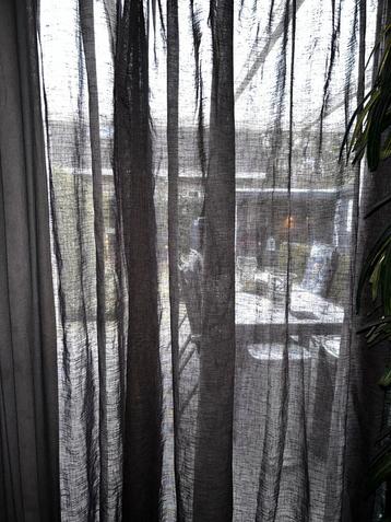 Inbetween gordijnen 2x - Antraciet - 120B x 210H cm beschikbaar voor biedingen