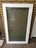Raam met kozijn, matglas, dubbelglas, Doe-het-zelf en Verbouw, Glas en Ramen, Ophalen, Gevelraam of Ruit, Gebruikt, 80 tot 120 cm