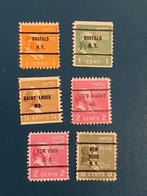 6 USA Precancel Postzegels 1938-1954, Ophalen of Verzenden, Noord-Amerika