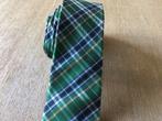 Smalle groene schotse ruit, stropdas, 100% zijde., Kleding | Heren, Ophalen of Verzenden, Zo goed als nieuw, Groen