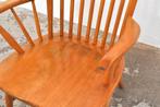 Vintage spijlenstoel relaxchair relaxstoel beuken stoel, Ophalen of Verzenden, Gebruikt, Minder dan 75 cm, 50 tot 75 cm